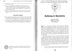 Defining in Geometry - Dynamic Mathematics Learning