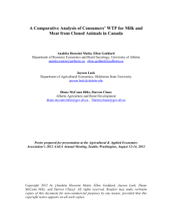 A Comparative Analysis of Consumers` WTP for