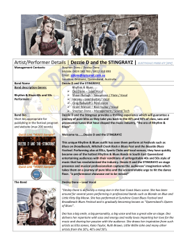 Artist/Performer Details | Dezzie D and the STINGRAYZ |