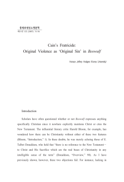 Cain`s Fratricide: Original Violence as `Original Sin` in Beowulf