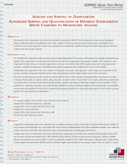 Analysis and Sorting of Zooplankton