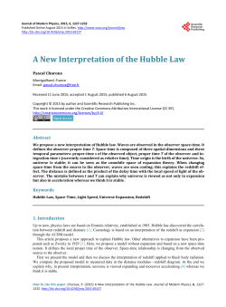A New Interpretation of the Hubble Law