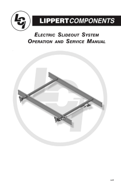 electric slideout system operation and service