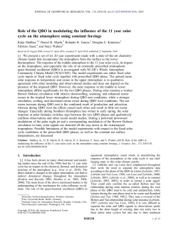 Role of the QBO in modulating the influence of the 11 year solar