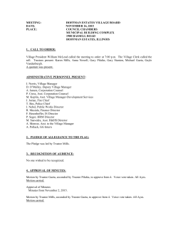 meeting: hoffman estates village board date: november 16, 2015