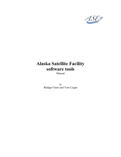Alaska Satellite Facility software tools: Manual