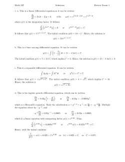 Solutions - Joseph M. Mahaffy