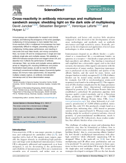 Cross-reactivity in antibody microarrays and multiplexed sandwich