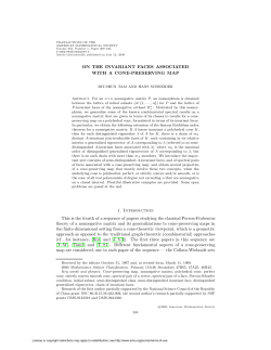 ON THE INVARIANT FACES ASSOCIATED WITH A CONE