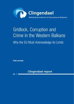 Gridlock, Corruption and Crime in the Western Balkans