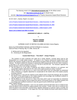 SC501 - BC Assessment