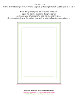 ITEM # 833002 4.75" x 6.75" Rectangle Picture Frame Magnet