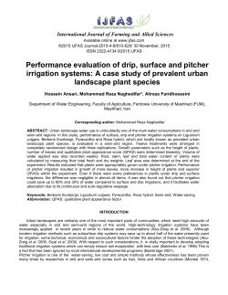 Performance evaluation of drip, surface and pitcher irrigation