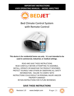 Bed Climate Control System with Remote Control
