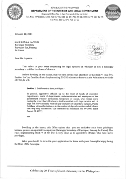 This refers to your letter requesting for legal opinion on whether or