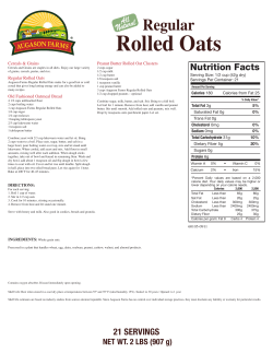 Rolled Oats - Augason Farms