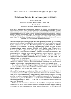 Rotational fabrics in metamorphic minerals