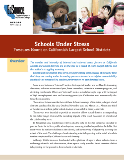Schools Under Stress