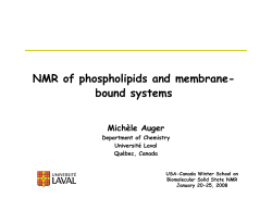 NMR of lipids and membrane-bound systems