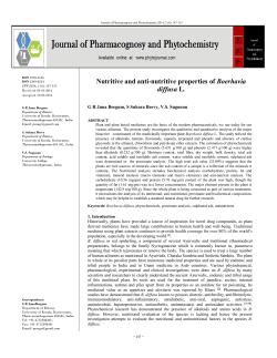 Nutritive and anti-nutritive properties of Boerhavia diffusa L.