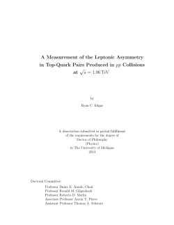A Measurement of the Leptonic Asymmetry in Top