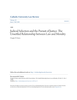 Judicial Selection and the Pursuit of Justice