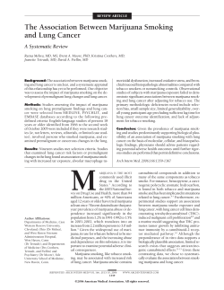 The Association Between Marijuana Smoking and Lung Cancer