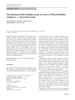The platinum-olefin binding energy in series of (PH3)2Pt(olefin