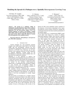 Modeling the Spread of a Pathogen over a Spatially Heterogeneous