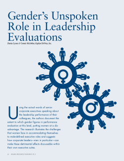 Gender`s Unspoken Role in Leadership Evaluations