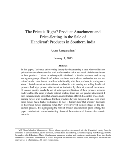 The Price is Right? Product Attachment and Price