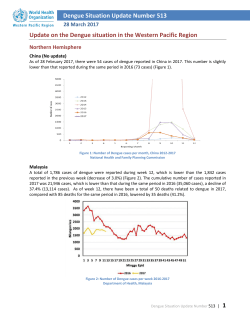 Dengue Situation Update Number 513
