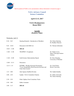 NASA Advisory Council Science Committee April 12