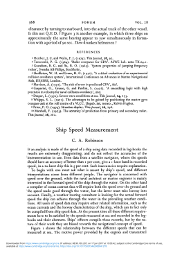 Ship Speed Measurement