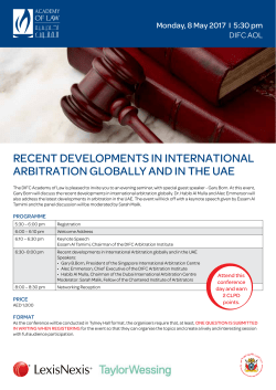 recent developments in international arbitration