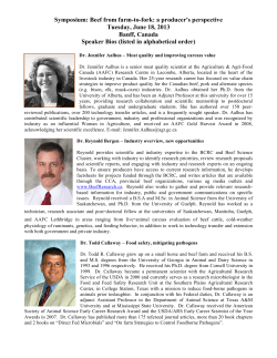 Symposium: Beef from farm-to-fork: a producer`s perspective