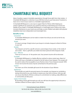 charitable will bequest