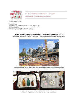 PIKE PLACE MARKETFRONT CONSTRUCTION UPDATE