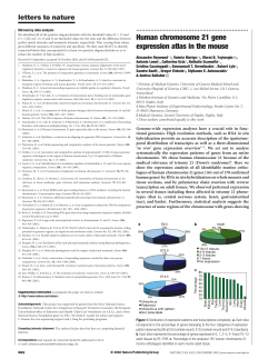 Human chromosome 21 gene expression atlas in the mouse