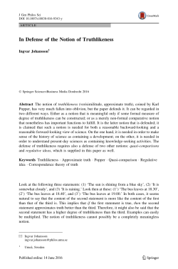 In Defense of the Notion of Truthlikeness