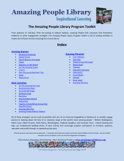 The Amazing People Library Program Toolkit