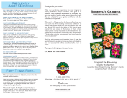 planting and growing guide - Roberta`s Gardens