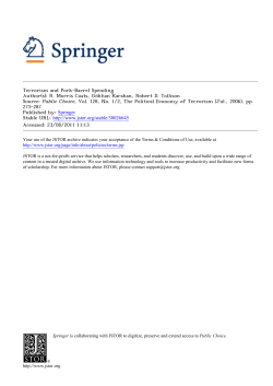 Terrorism and Pork-Barrel Spending