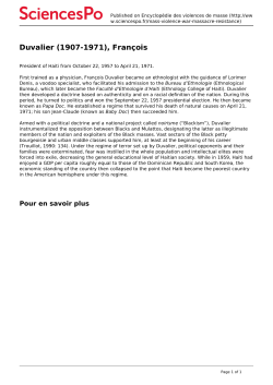 Duvalier (1907-1971), Fran&ccedil;ois