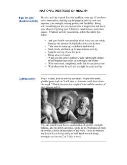 Tips for safe physical activity