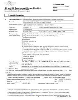 C.3 and C.6 Development Review Checklist