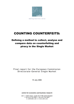 Counting Counterfeits: Defining a method to collect, analyse and