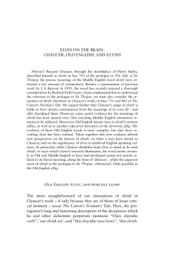 Chaucer, Old English, and