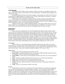 Of Mice and Men study guide