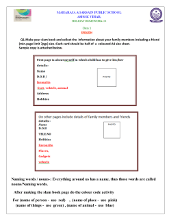 Naming words / nouns-: Everything around us